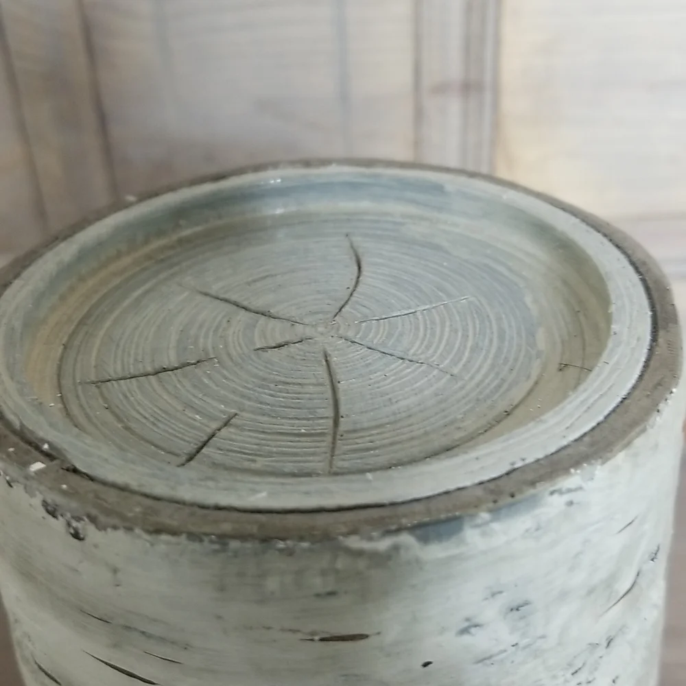 Faux Birch Candle Holder